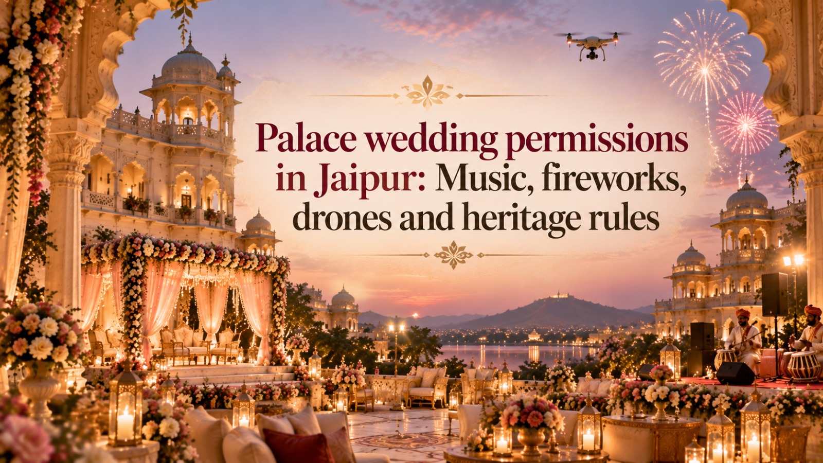 Palace Wedding Permissions in Jaipur: Music, fireworks, drones and heritage rules